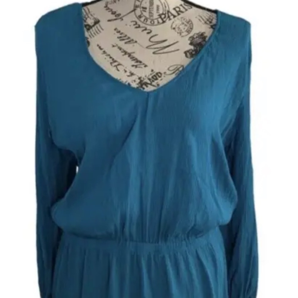 Soluna Solaris tunic teal split-sleeve swimsuit cover up - Picture 2 of 11